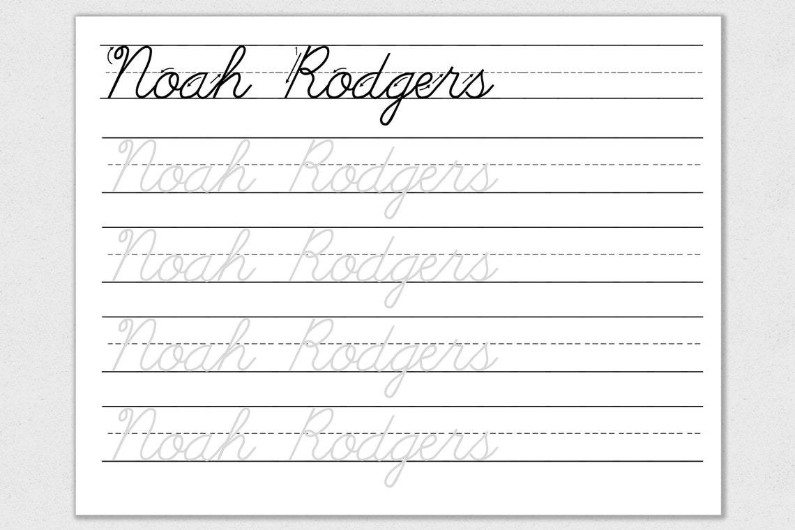 cursive-name-tracing-sheet-cursive-name-writing-cursive-etsy