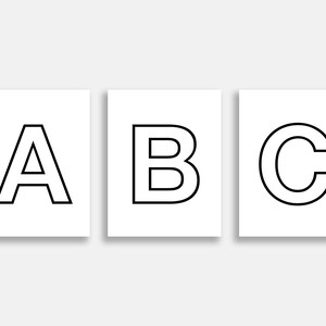 Printable Uppercase Letters. Printable Alphabet. 26 Pages. | Etsy
