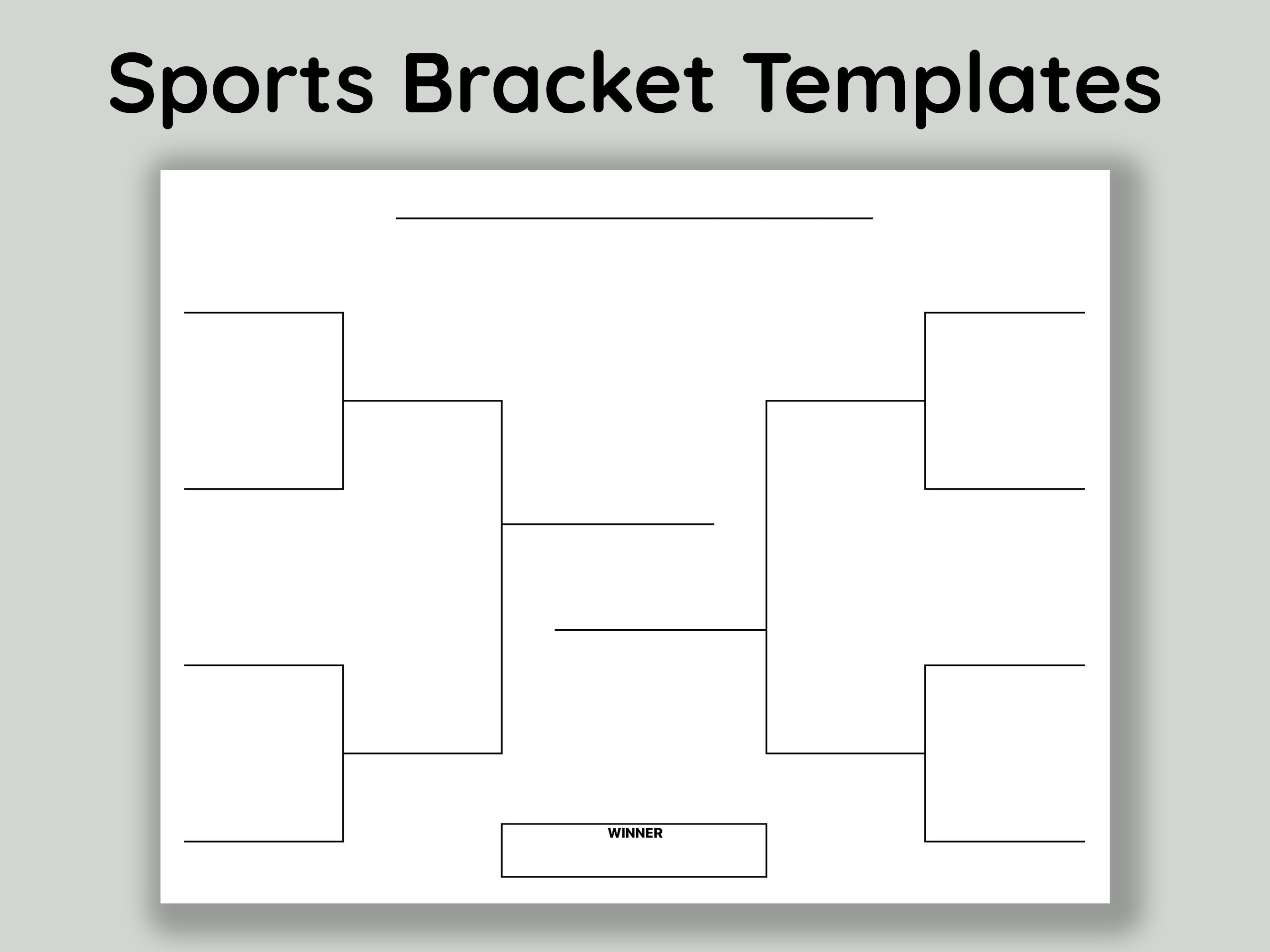 14 Team Tournament Bracket Sports Bracket Printable Sports 