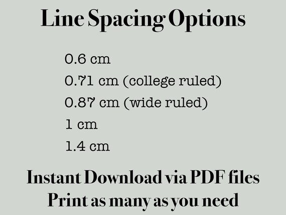 printable lined paper pdf wide ruled paper college ruled etsy australia