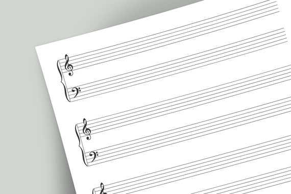 Printable Sheet Music for Letter/A4. Blank Sheet Music | Etsy