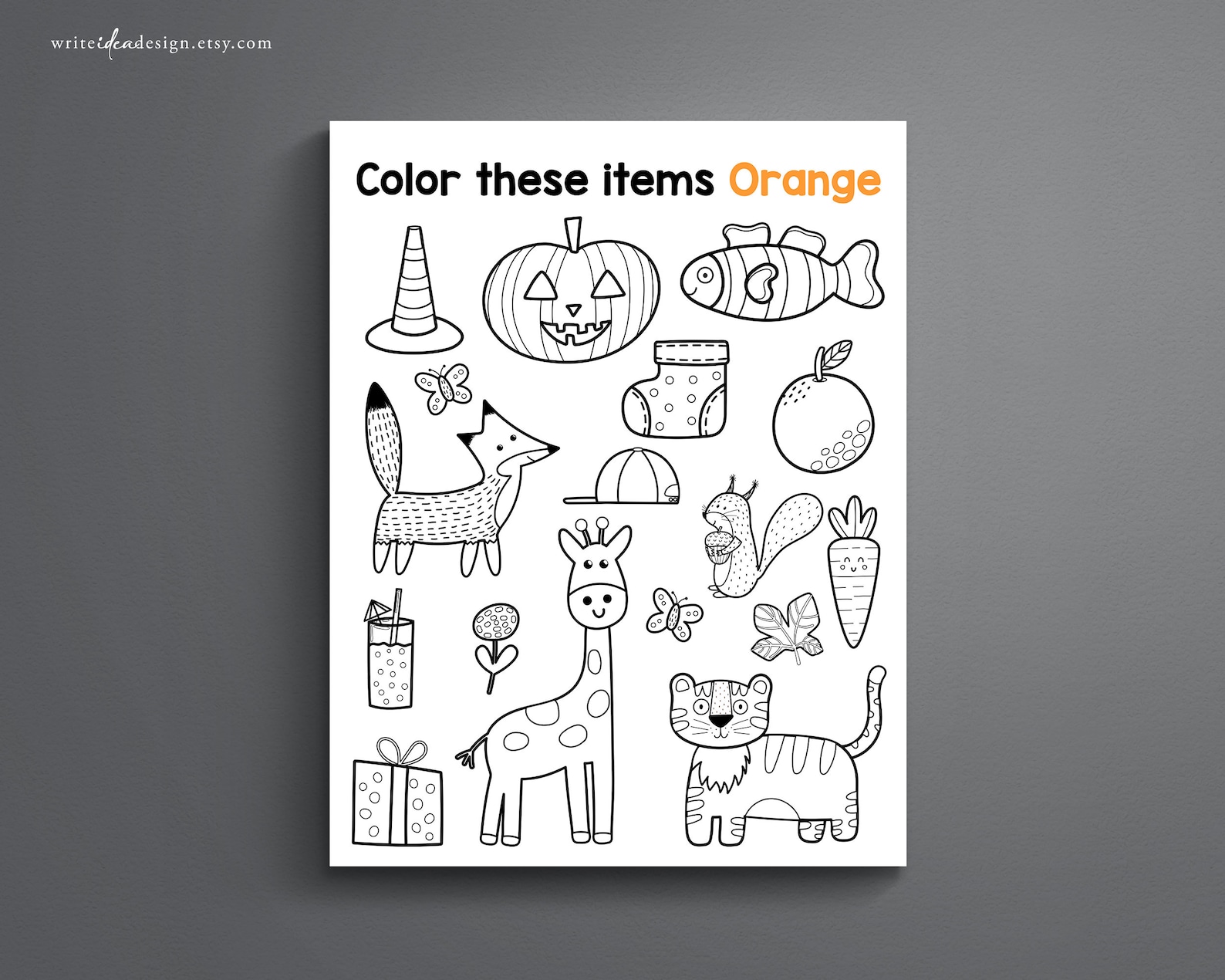 Learn Colors Printable: Kids Coloring Pages Set (digital Download) - Etsy