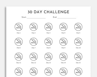 quit smoking tracker etsy