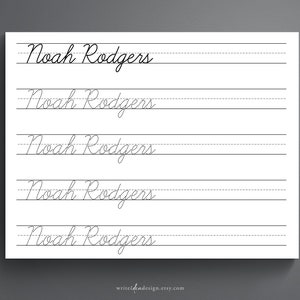 Personalized Cursive Name Tracing Sheet. Cursive Name Writing. Cursive ...