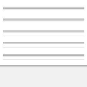 Printable Sheet Music With Piano for Letter/a4. Blank Sheet - Etsy