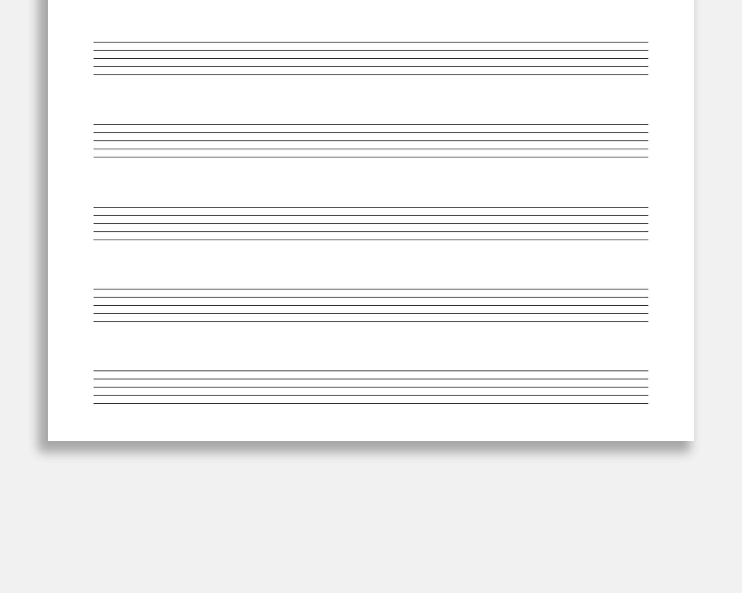Printable Sheet Music With Piano for Letter/a4. Blank Sheet - Etsy