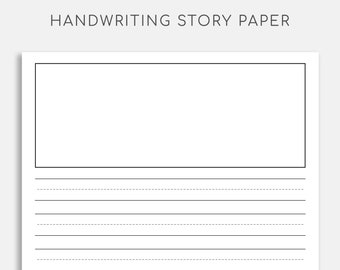 Handwriting Story Paper Penmanship Paper Writing Practice Etsy Australia