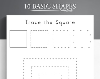Basic Shape Worksheets. 10 Preschool Shape Tracing Worksheet. Preschool Worksheet. Shape Practice.
