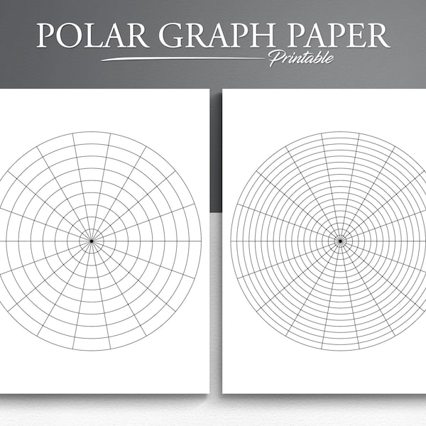 Printable Polar Graph Paper. Circular Graph Paper. Radial Graph Paper.