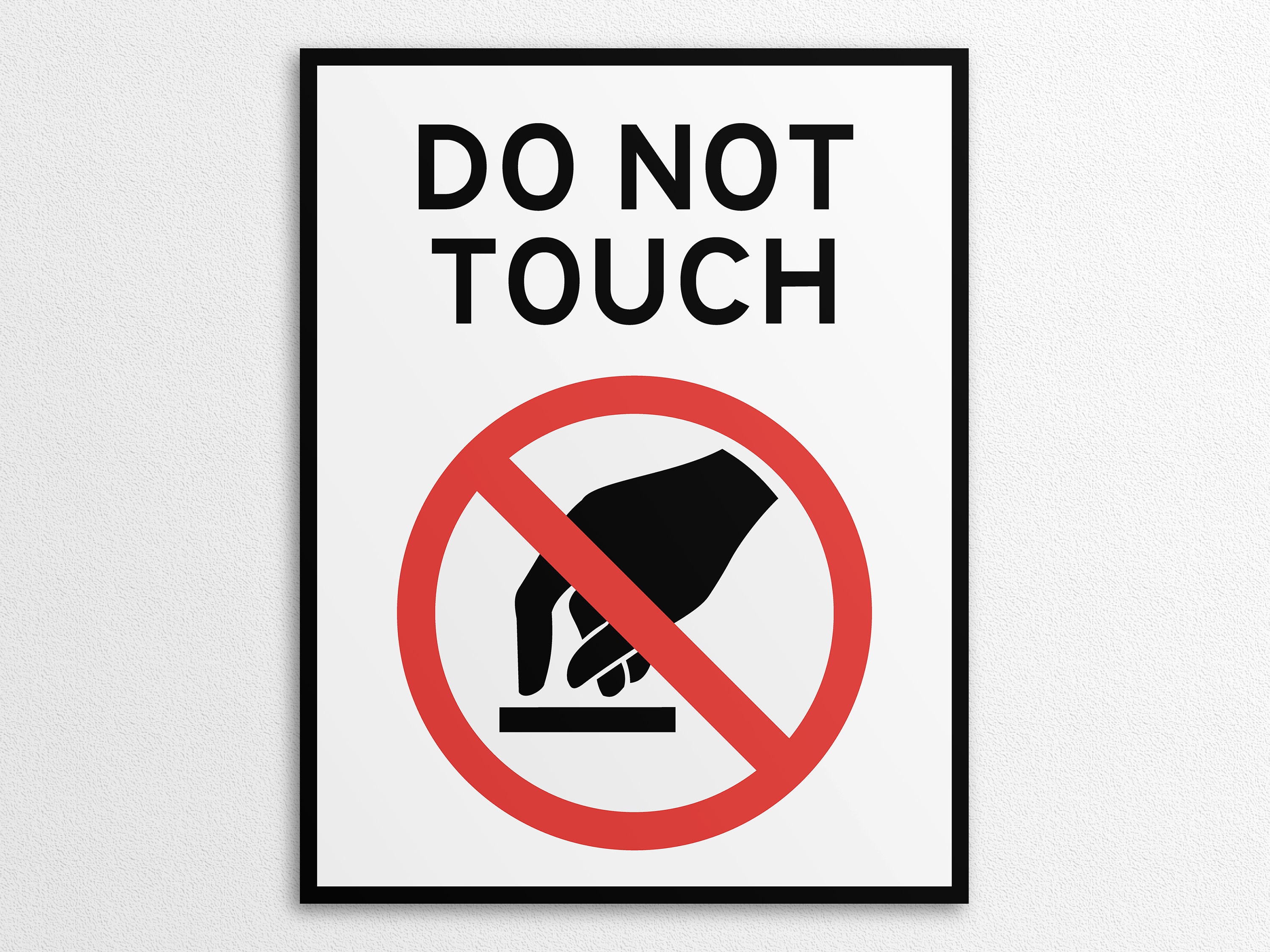 runder Aufkleber Nicht anfassen - do not touch für