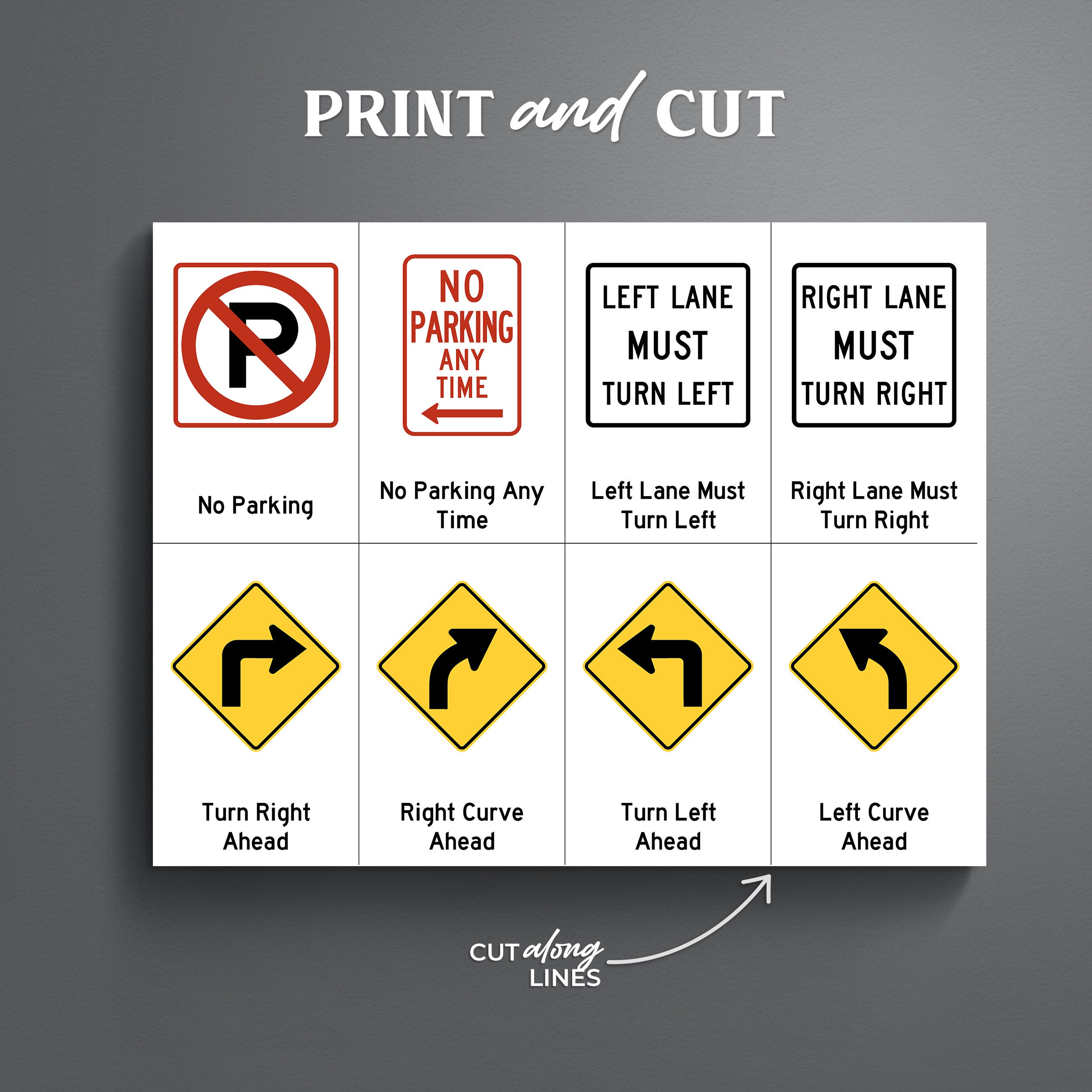 Printable Road Sign Flash Cards: Driver's Ed (PDF) - Etsy