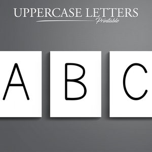 Printable Uppercase Letters. Printable Alphabet. 26 Pages.