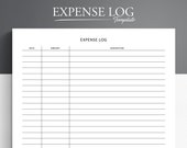Expense Log. Expense Tracker. Purchase Tracker. Business Expenses. Spending Log.