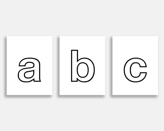 printable lowercase letters printable alphabet 26 pages etsy