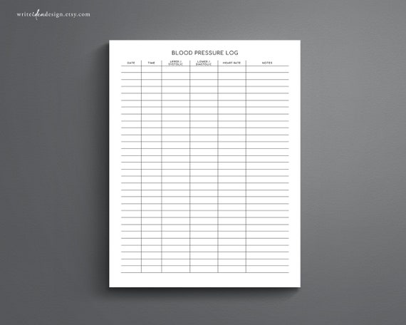 Blood Pressure Log Editable Printable. Blood Pressure Tracker. Medical Tracker. BP Tracker. Daily Blood Pressure. Blood Pressure Chart.