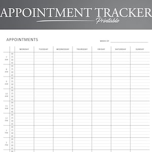 Printable Appointment Tracker. Appointment Book. Appointment Planner. Appointment Schedule.