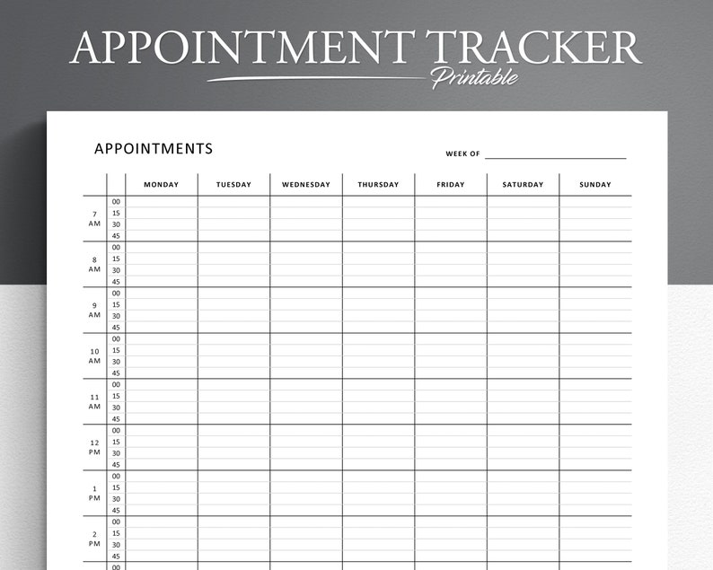 Printable Appointment Tracker. Appointment Book. Appointment Planner. Appointment Schedule. image 1