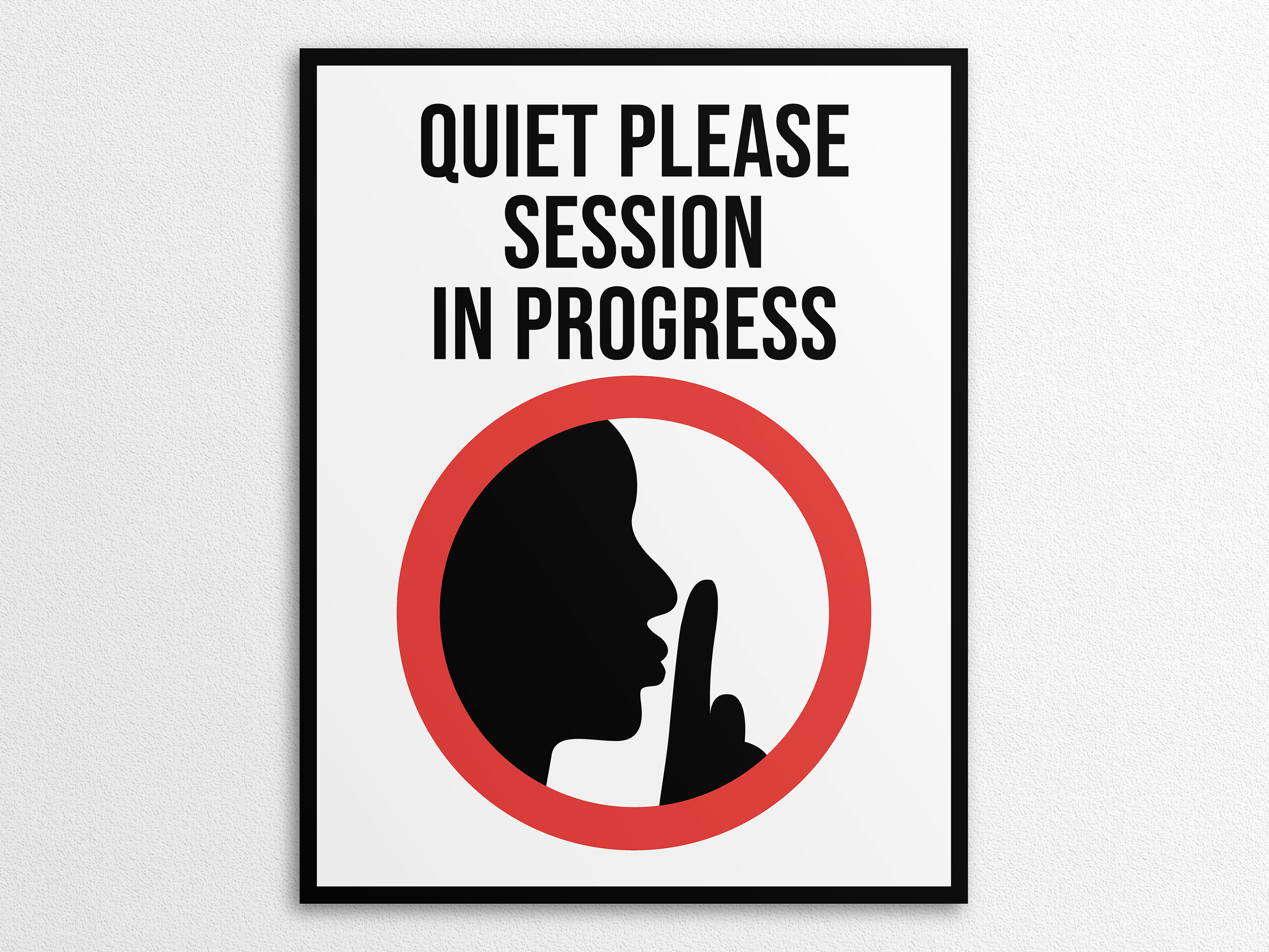 Please keep quiet sign