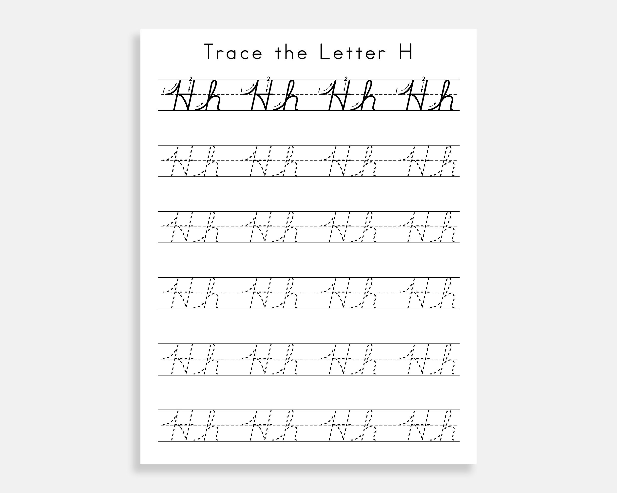 Cursive Letter Tracing. Cursive Handwriting Practice. Learn - Etsy