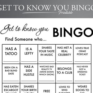 Printable Get to Know You Bingo Game. Ice Breaker Game. People Bingo ...