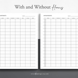 Printable Appointment Tracker. Appointment Book. Appointment Planner. Appointment Schedule. image 4