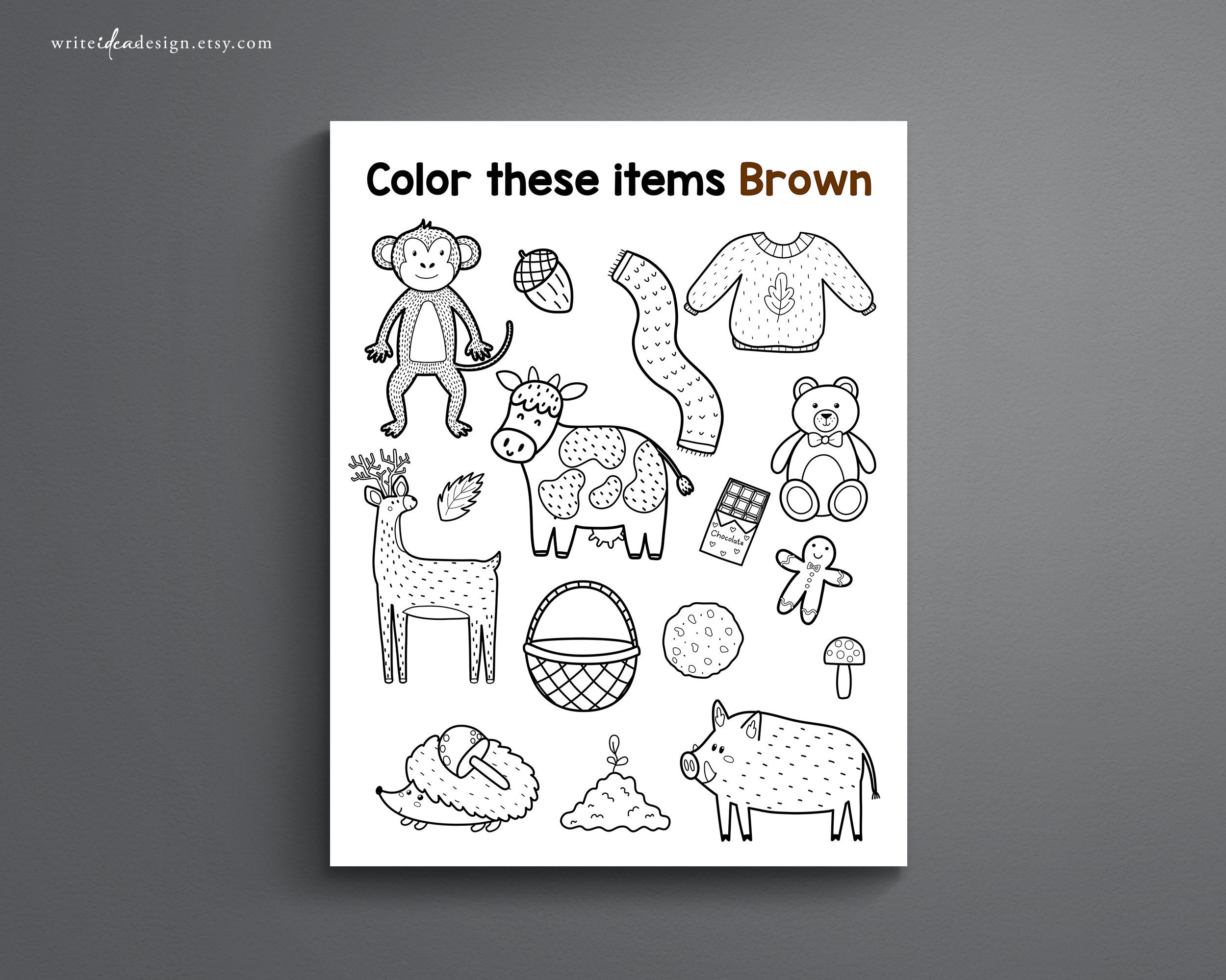 Printable Color Pages for Kids Learn Colors Set of 10. Color - Etsy