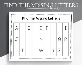 Alphabet Worksheet: Find the Missing Letter Activity (PDF)