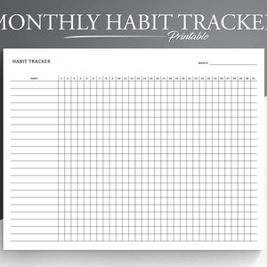 Maandelijkse gewoontetracker. Gewoontelogboek. Maandelijkse checklist. Gewoontegrafiek. Maandelijks logboek.
