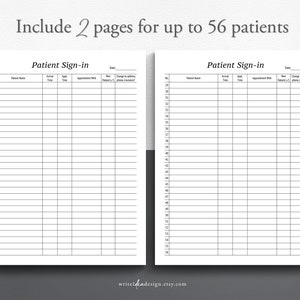 Printable Patient Sign-in Sheets. Easy Patient Check-in Sheets. Doctor ...
