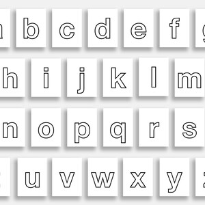 Printable Lowercase Letters. Printable Alphabet. 26 Pages. | Etsy