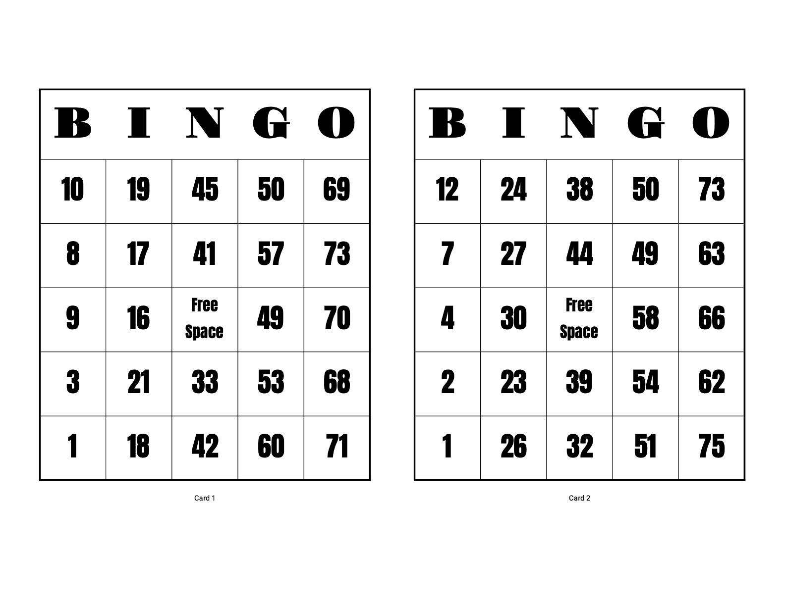 Printable Bingo Game 1000 Bingo Cards Instant Download Bingo Etsy