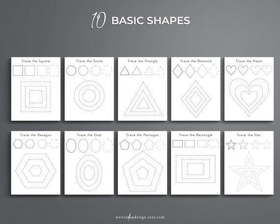 Pre K Tracing Shapes Worksheets 1000 Images About Shape