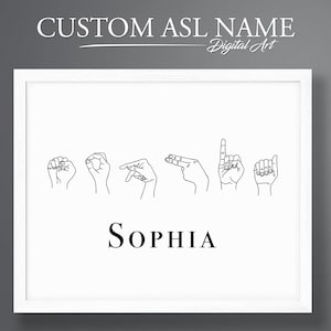 Custom ASL Name. Digital Download. American Sign Language Custom Name.