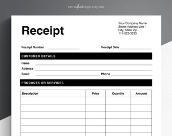 Receipt Template. PDF/Google Docs/Microsoft Word. Receipt Form. Customer Receipt.