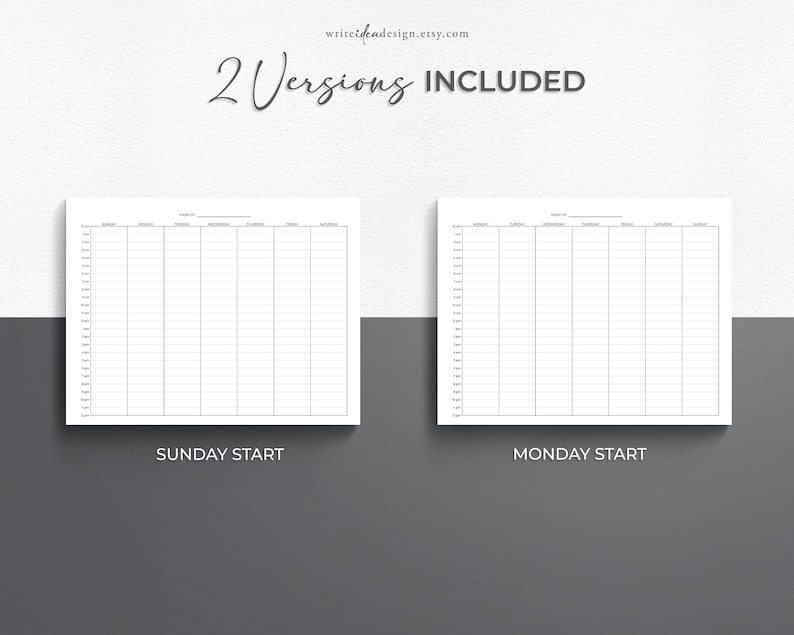 Printable Weekly Time Blocking Planner: 24 Hour Schedule (PDF) - Etsy