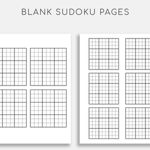 blank sudoku printable sheet high resolution jpg file etsy