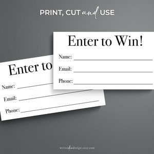 Printable Raffle Ticket. Enter to Win Printable Ticket. image 2