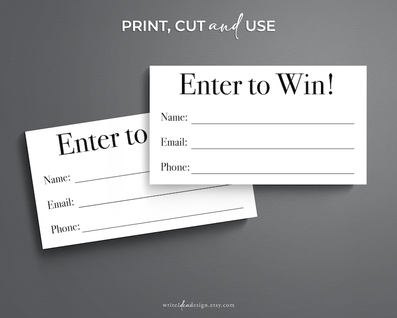 Printable Raffle Ticket. Enter to Win Printable Ticket. image 2