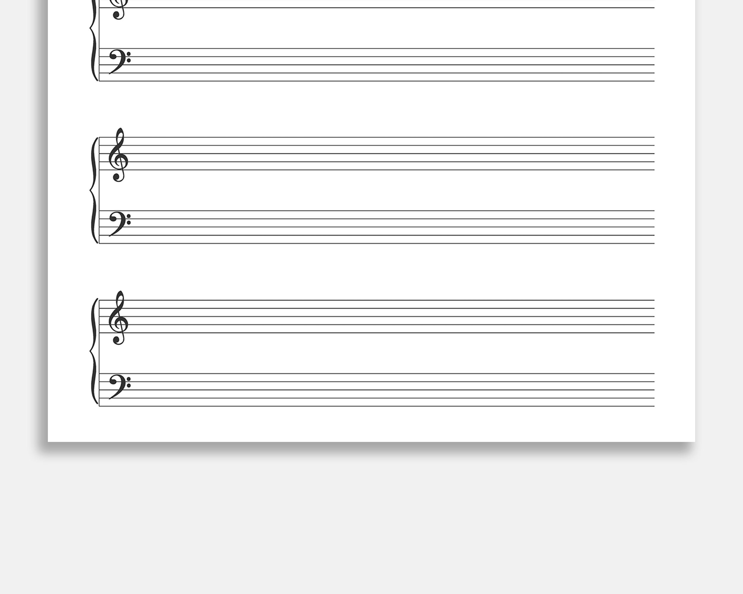 Printable Sheet Music for Letter/a4. Blank Sheet Music Etsy