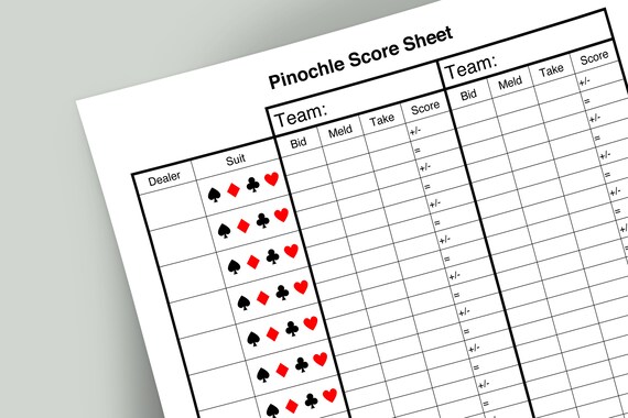 pinochle scoring chart pinochle scoring chart