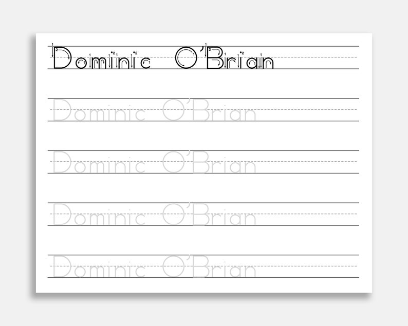 Name Tracing Sheet. Name Writing. Name Worksheet. Learn to Etsy