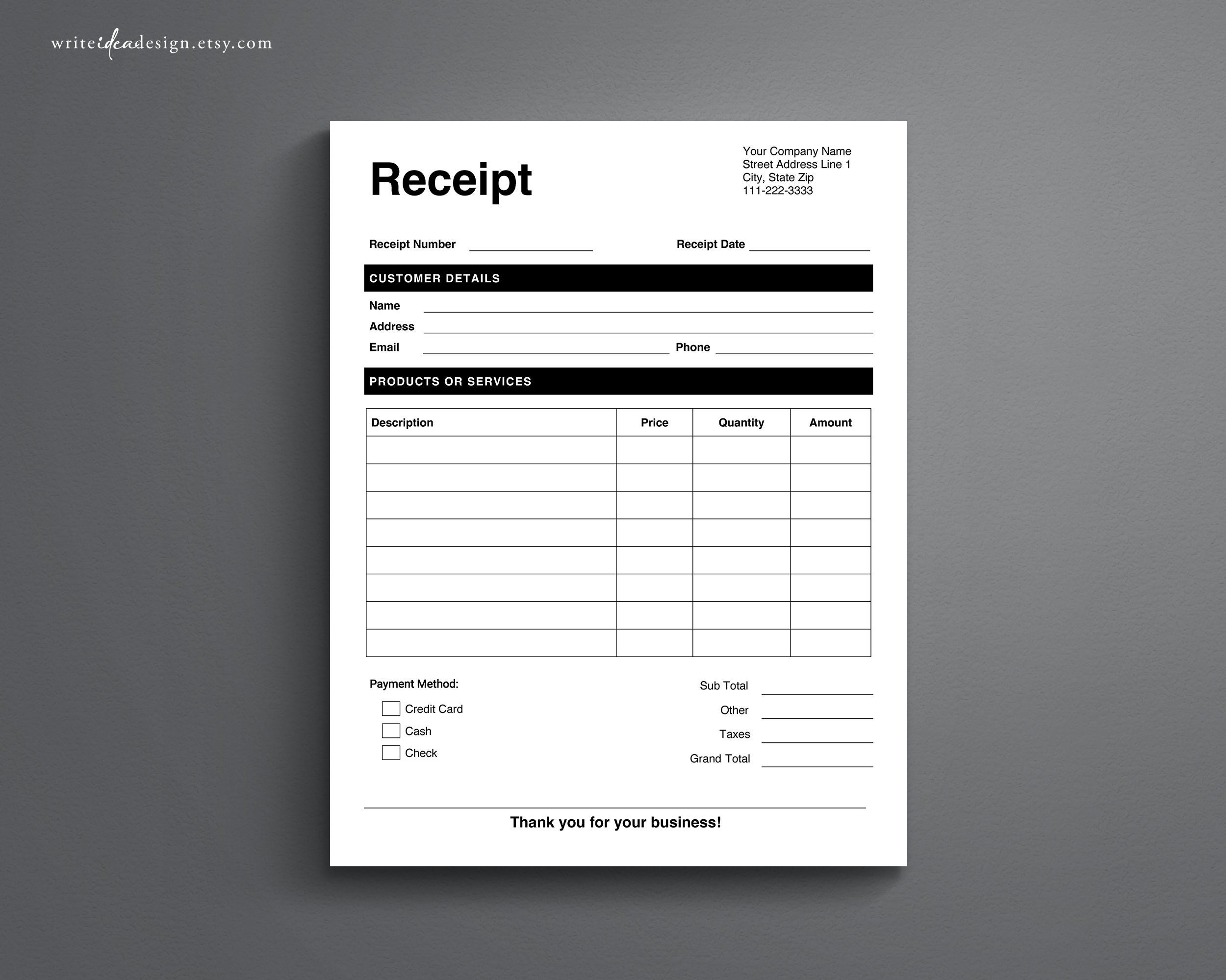 Receipt Template Uk Word Free Receipt Template Uk Word Free