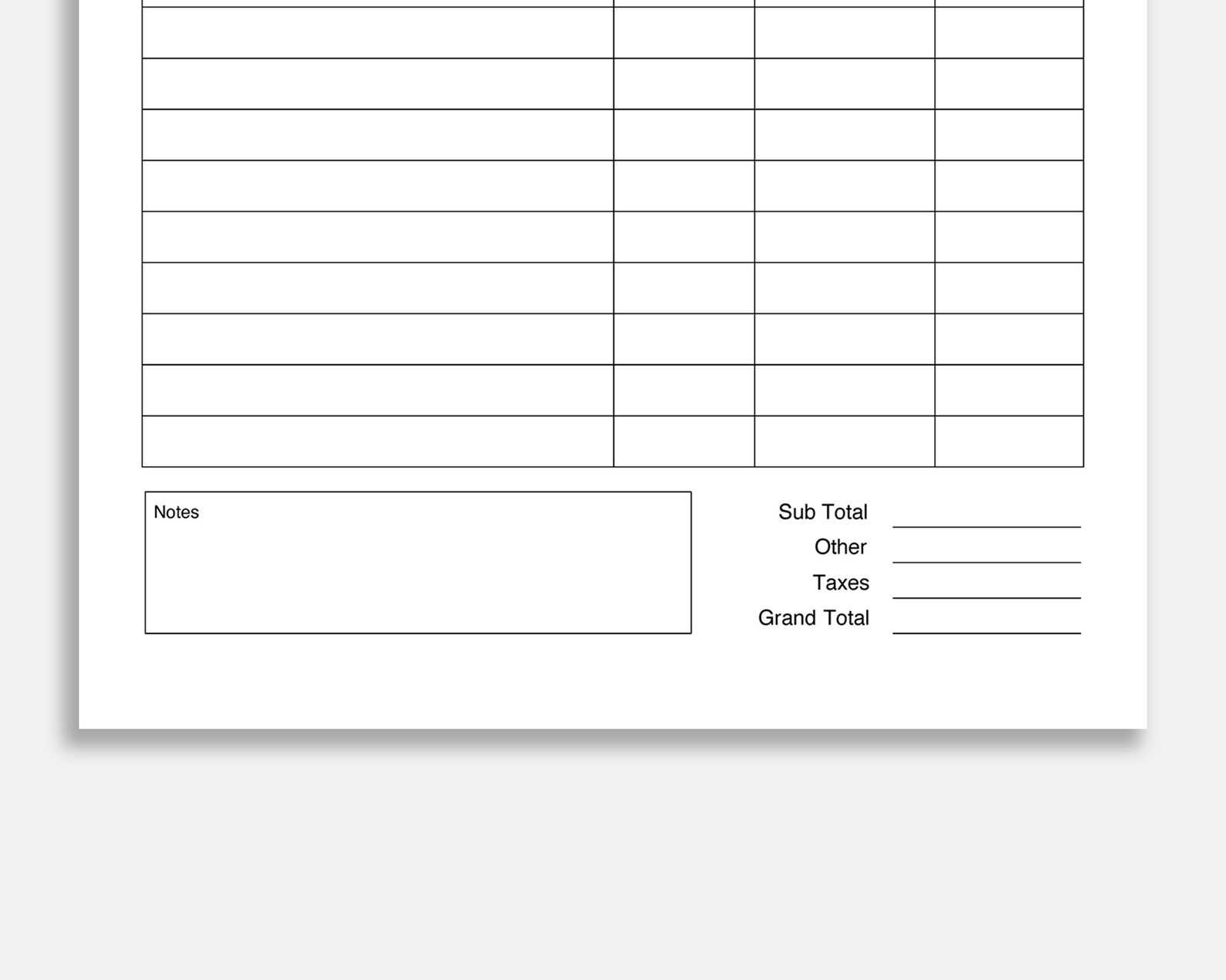 Purchase Order Template. Pdf/google Docs/microsoft Word. - Etsy