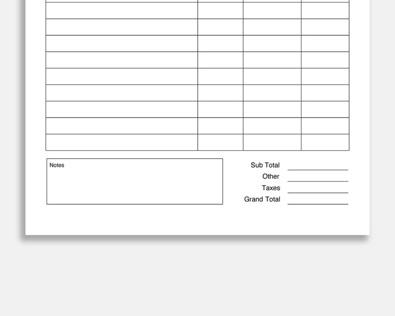 Purchase Order Template Pdf/google Docs/microsoft Word Etsy