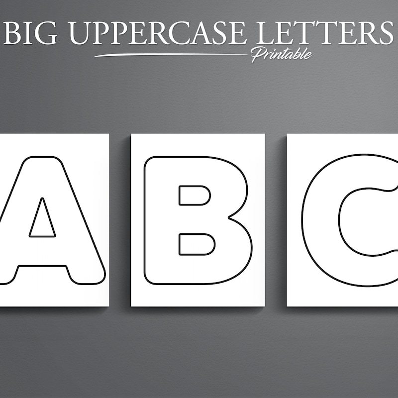 Large Letters Printable Etsy
