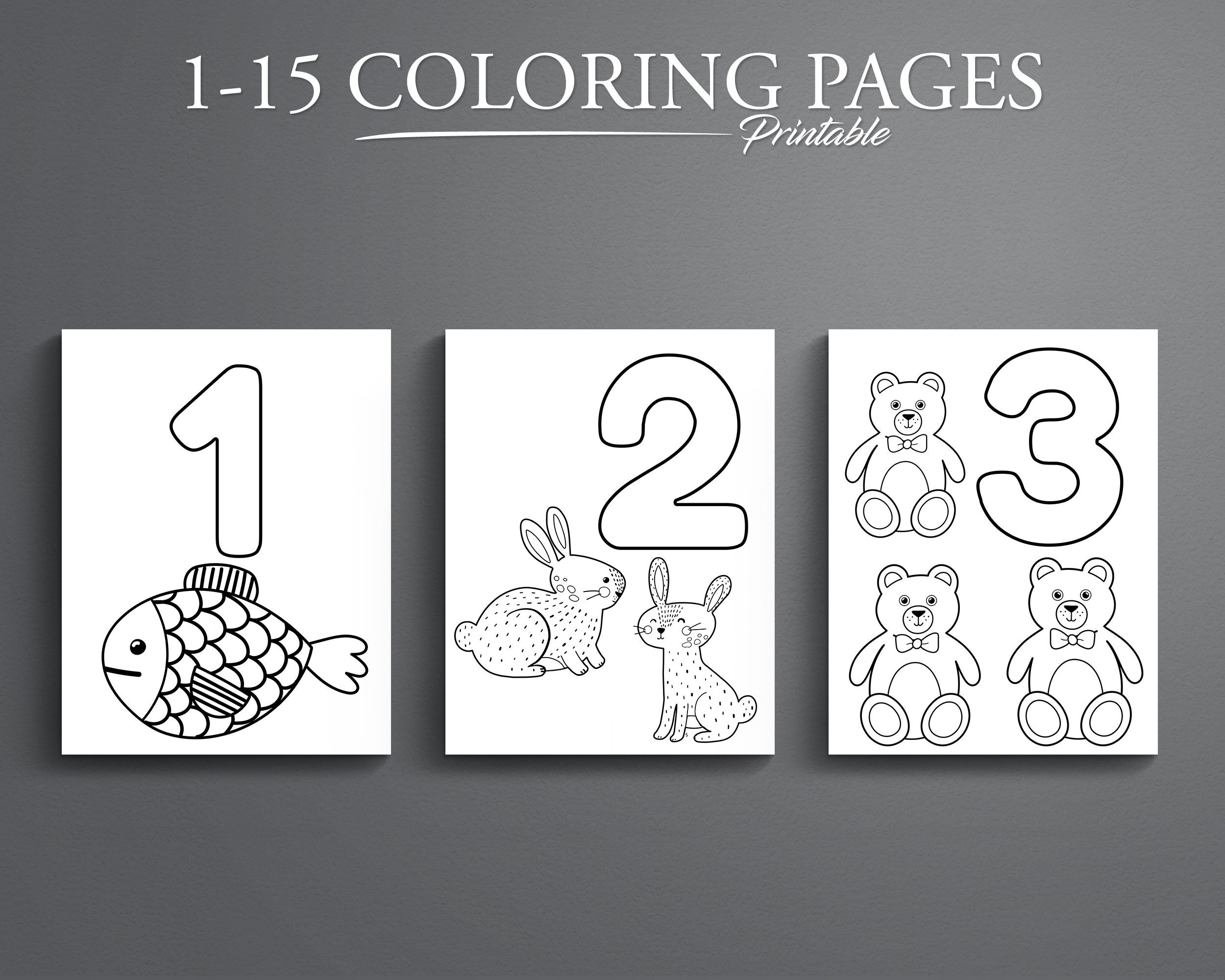 15 fun Paint by numbers worksheets to download and color in