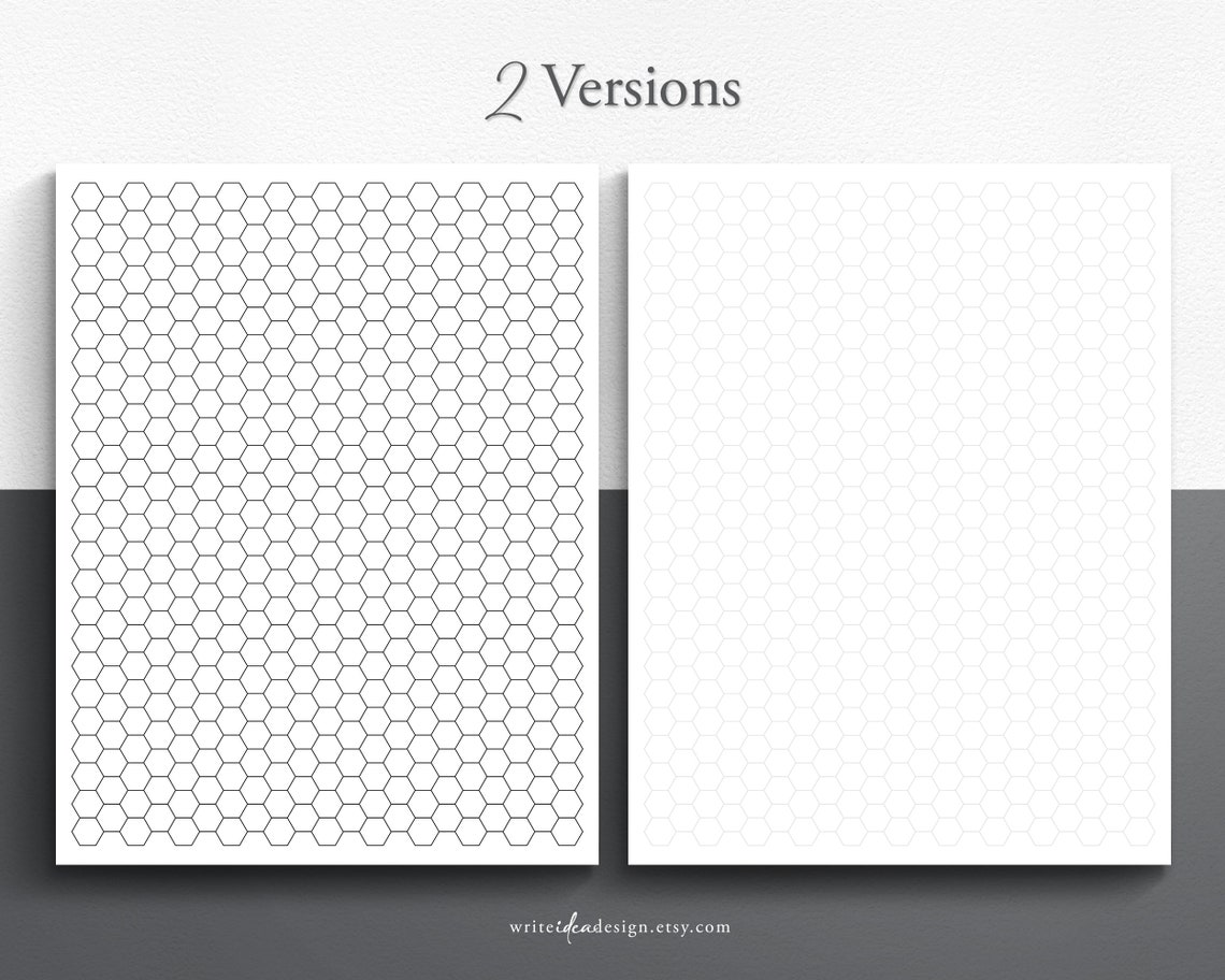 Printable Organic Chemistry Paper. Hexagon Paper. Hexagon Grid - Etsy