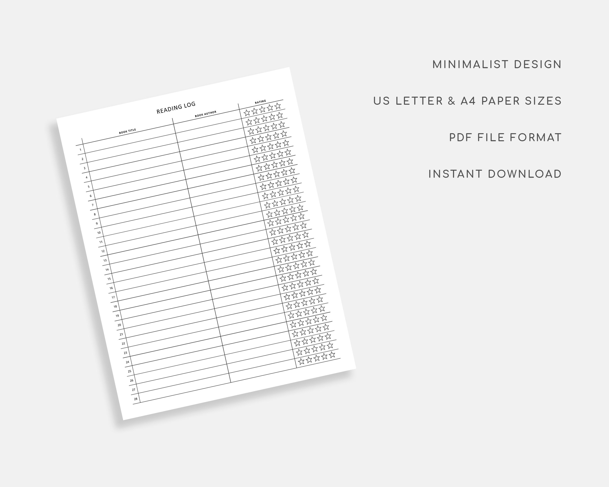Printable Reading Log. Reading Tracker. Books I've Read. Etsy