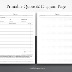 Printable Quote Template, Contractor Job Estimate (PDF) - Etsy