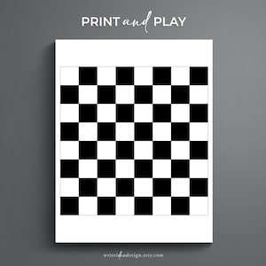 Printable Checkers Game. Printable Board Game. Printable Game. Draughts ...